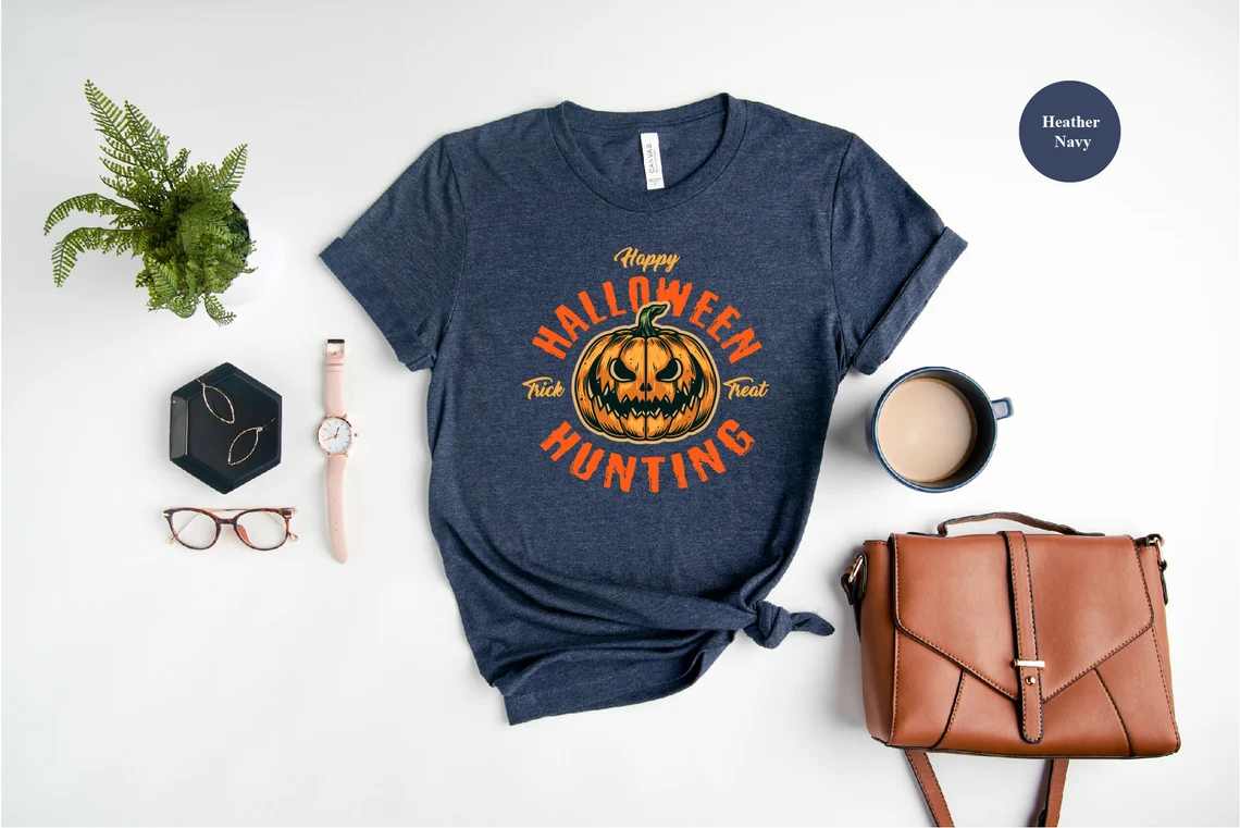 Happy Halloween Trick Or Treat Hunting Pumpkin T-Shirt