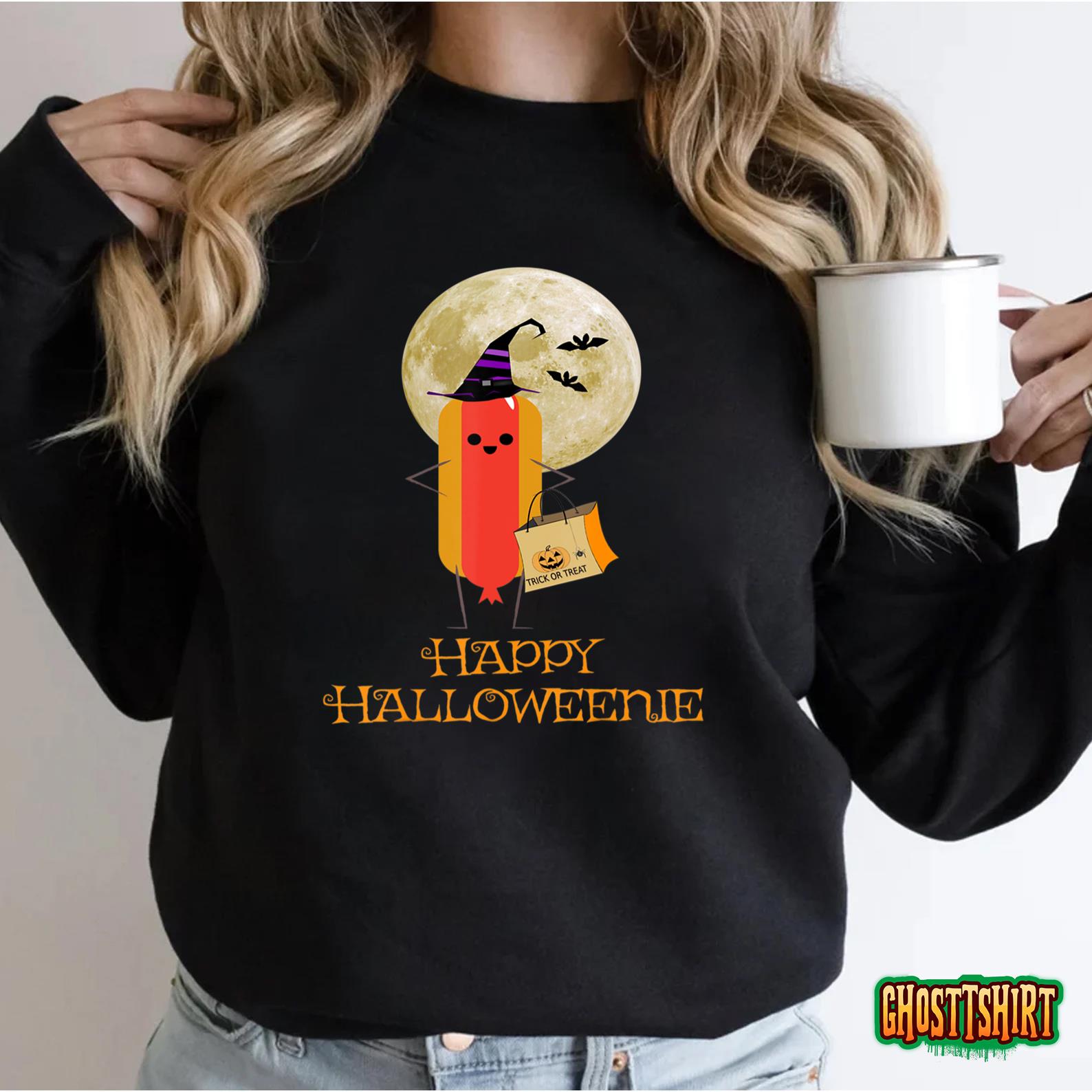 Happy Halloweenie Funny Hot Dog Halloween Sweatshirt