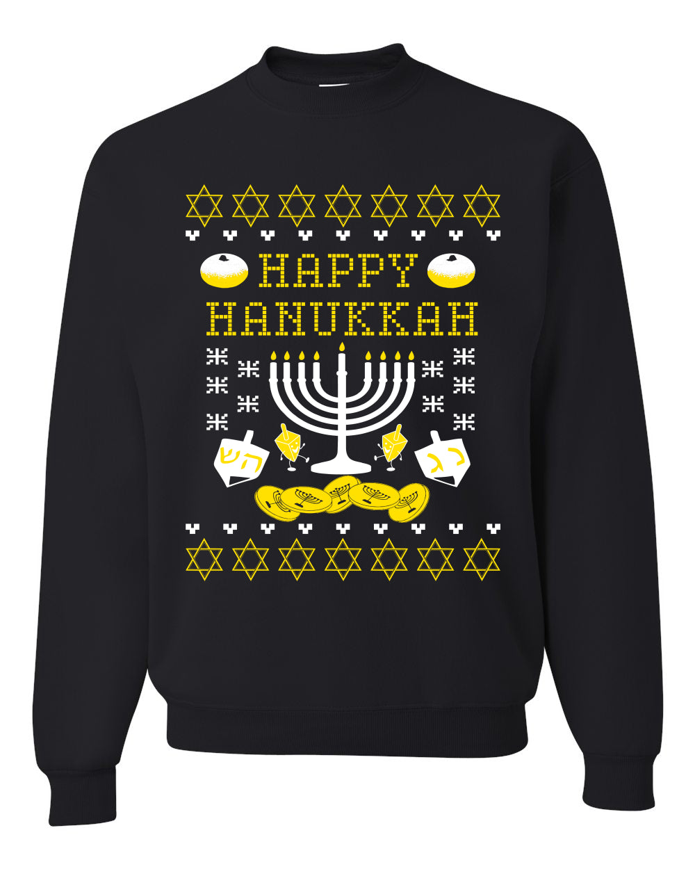 Happy Hannukah Menorah Candle Channukah Merry Ugly Christmas Sweater- Best Christmas Gifts 2023