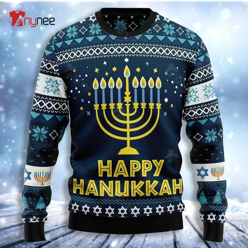 Happy Hanukkah Ugly Christmas Sweater- Best Christmas Gifts 2023