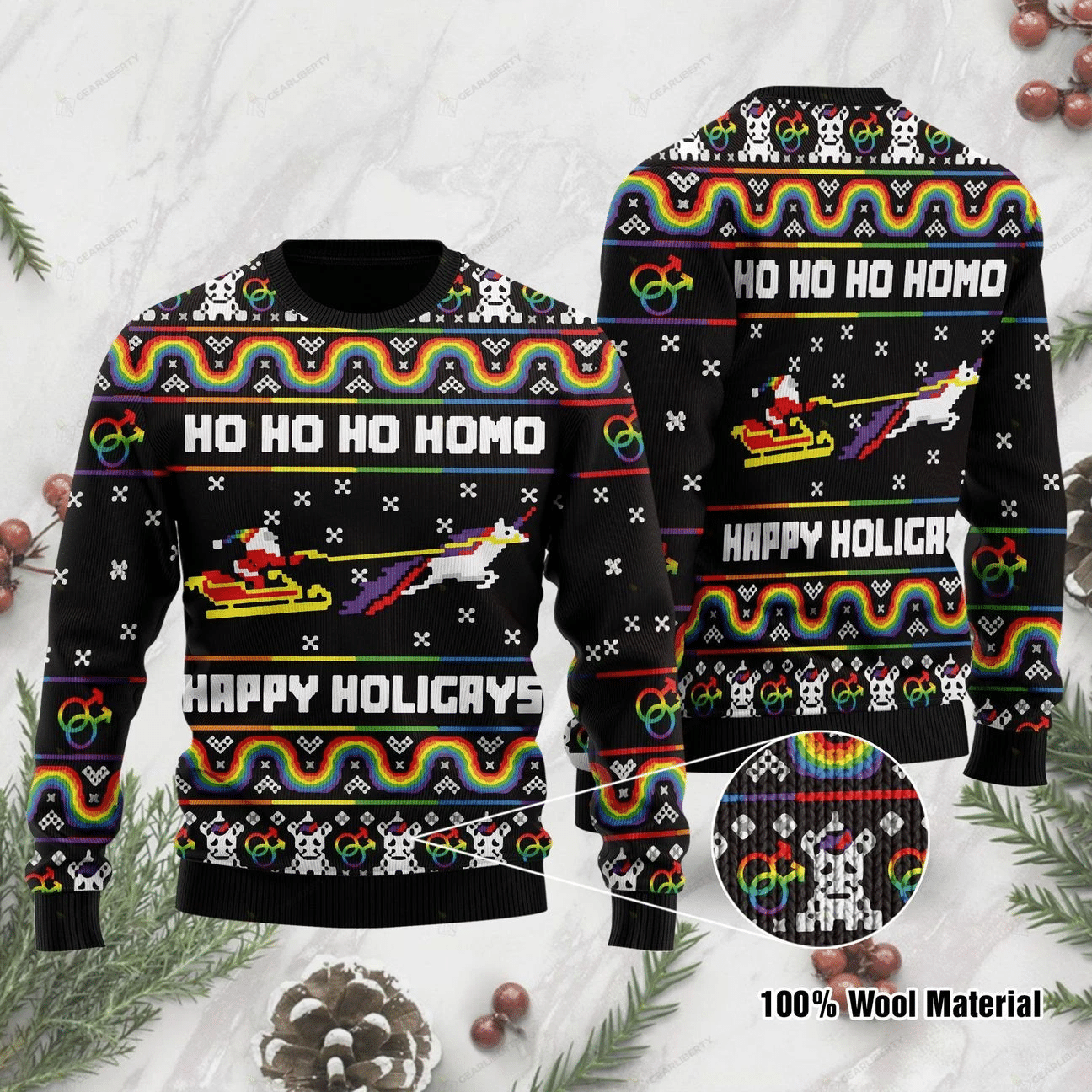 Happy Holigays Ugly Christmas Sweater | For Men & Women | Adult | US1107- Best Christmas Gifts 2023