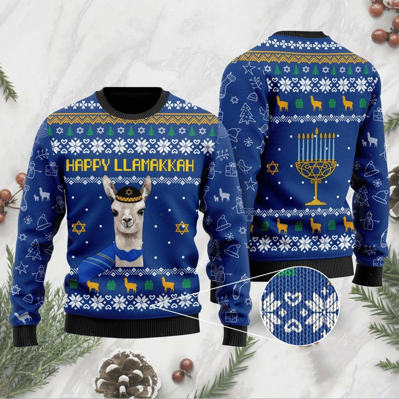 Happy Llamakkah Ugly Christmas Sweater | For Men & Women | Adult | US1125- Best Christmas Gifts 2023