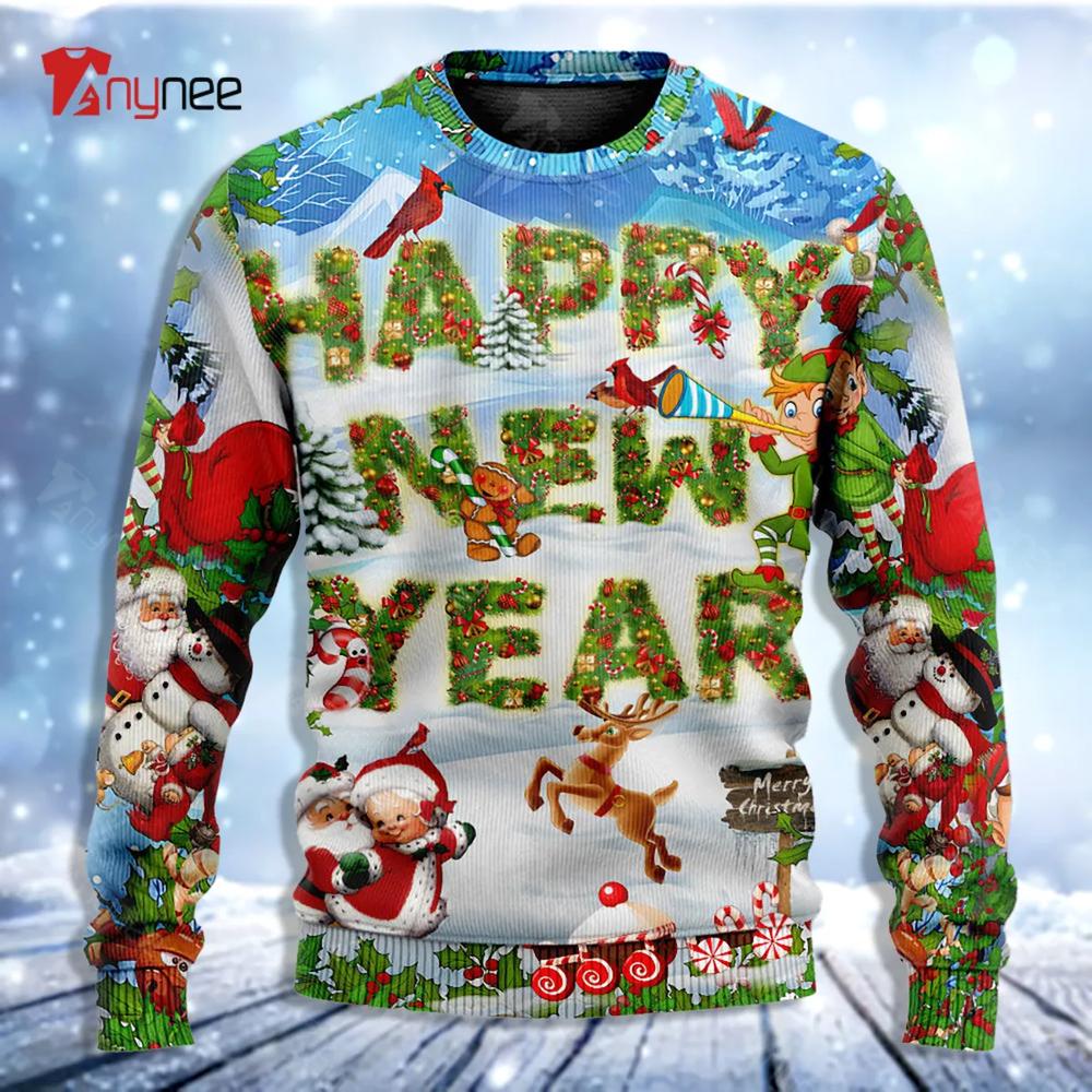 Happy New Year Snow Ugly Christmas Sweater- Best Christmas Gifts 2023