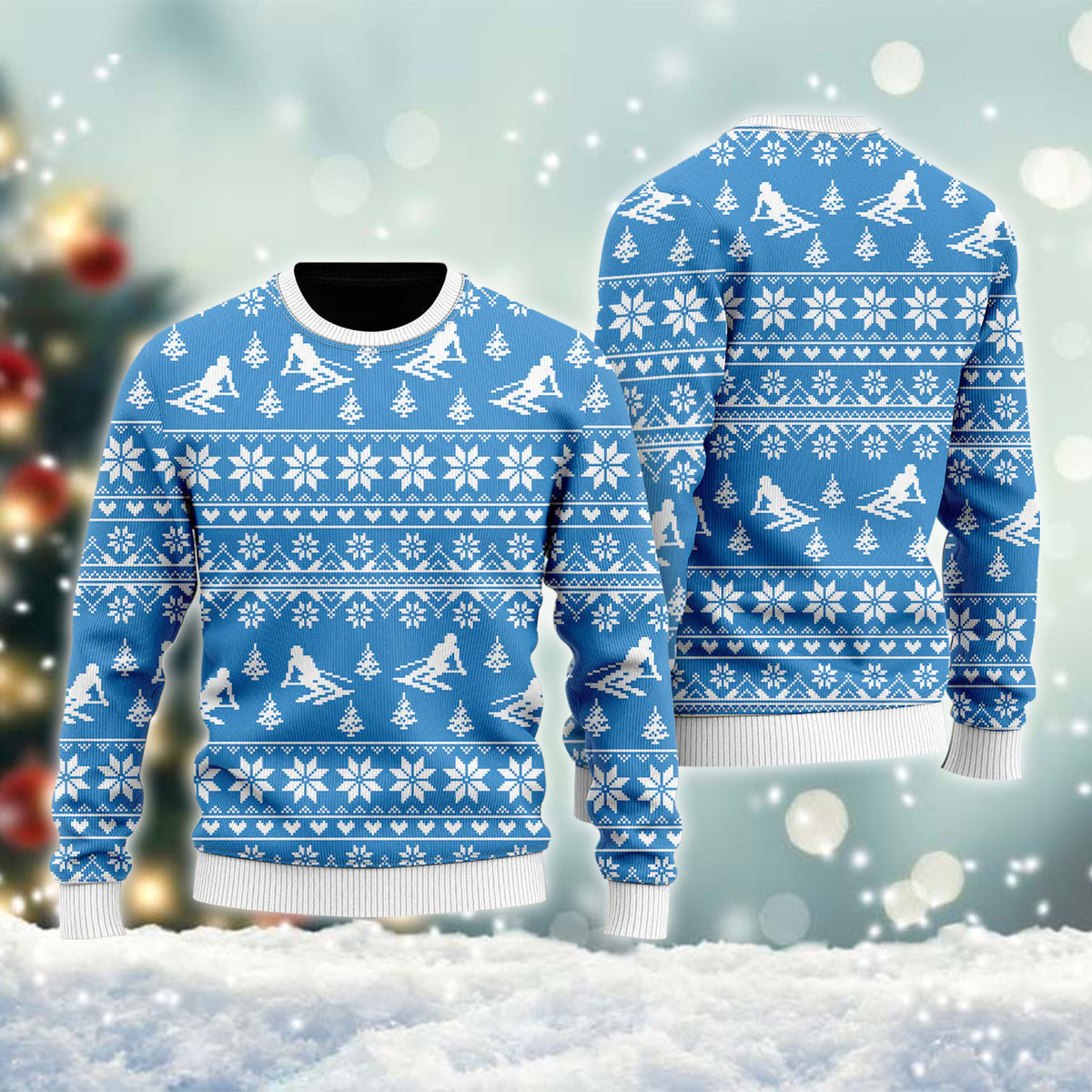 Happy Skiing Winter Sport Ugly Sweater – Best Christmas Gifts 2023