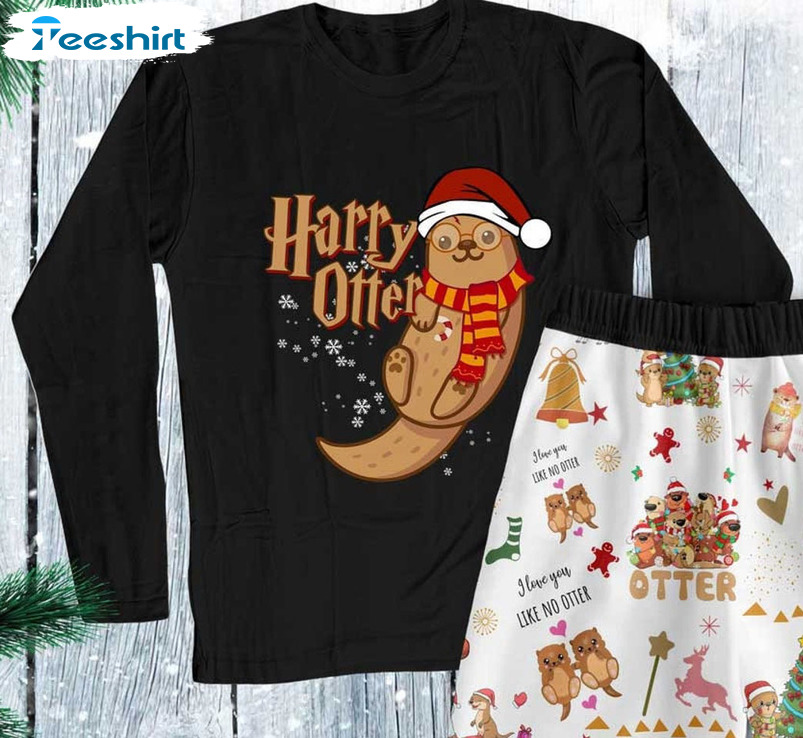 Harry Otter Christmas Shirt, Family Christmas Crewneck Unisex Hoodie