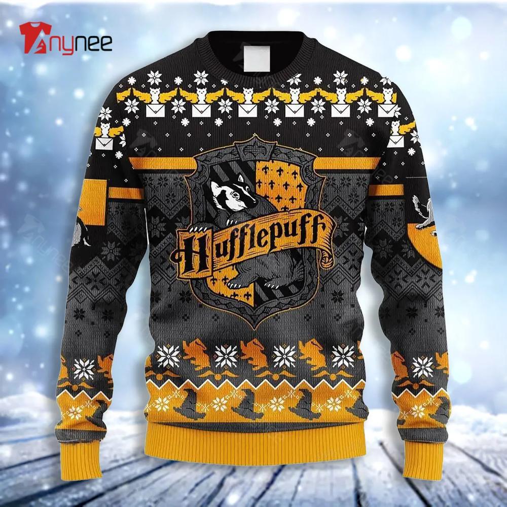 Harry Potter Hufflepuff Ugly Christmas Sweater- Best Christmas Gifts 2023