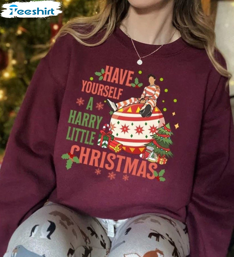 Have Yourself A Harry Little Christmas Shirt, Harry Christmas Sweater Short Sleeve