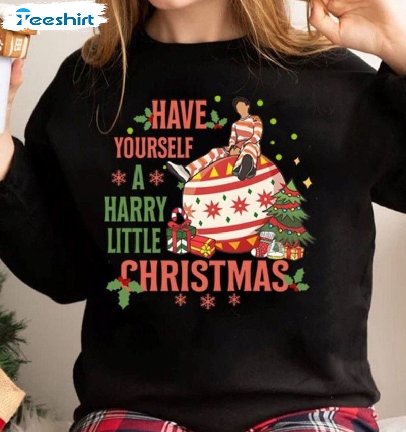 Have Yourself A Harry Little Christmas Shirt, Harry Christmas Sweater Short Sleeve