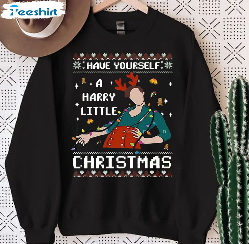 Have Yourself A Harry Little Christmas Shirt, Harry Styles Hoodie Short Sleeve