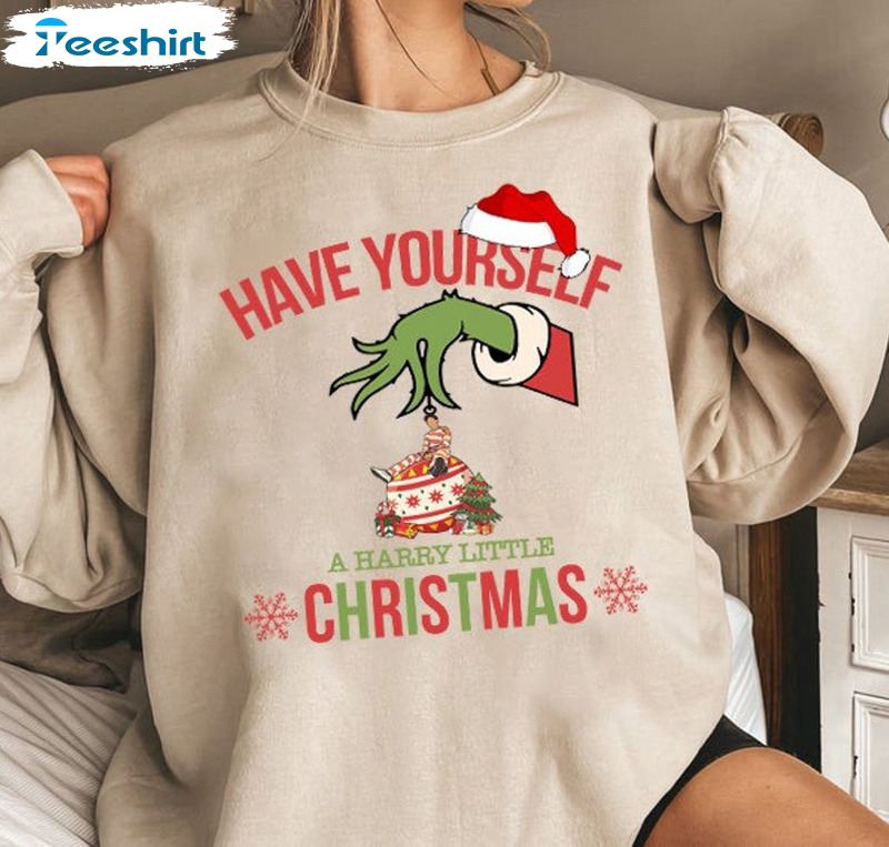 Have Yourself A Harry Little Christmas Shirt, Vintage Sweatshirt Hoodie