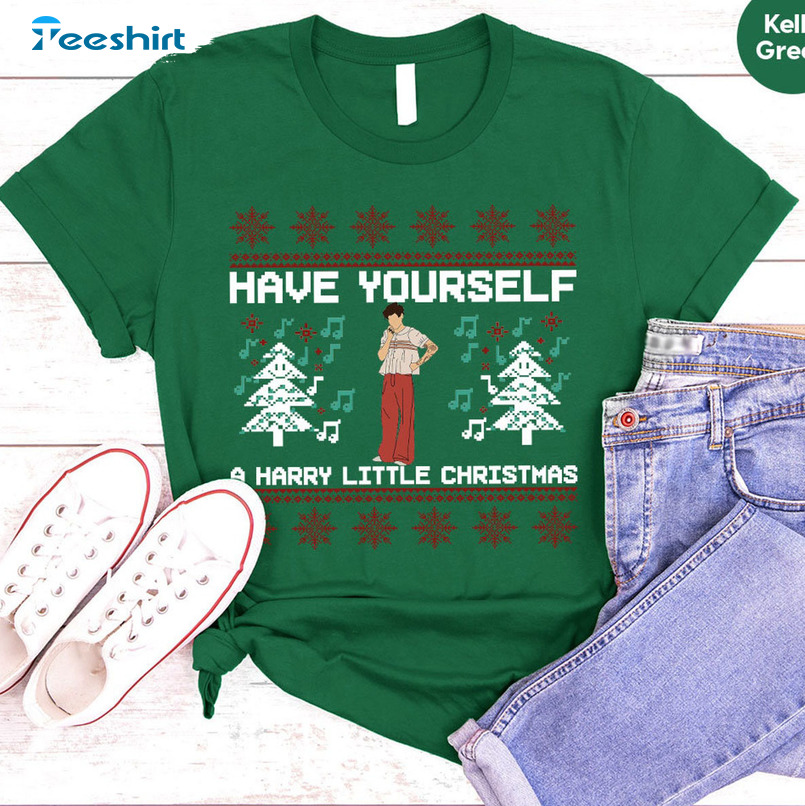 Have Yourself A Harry Little Christmas Shirt, Xmas Short Sleeve Crewneck