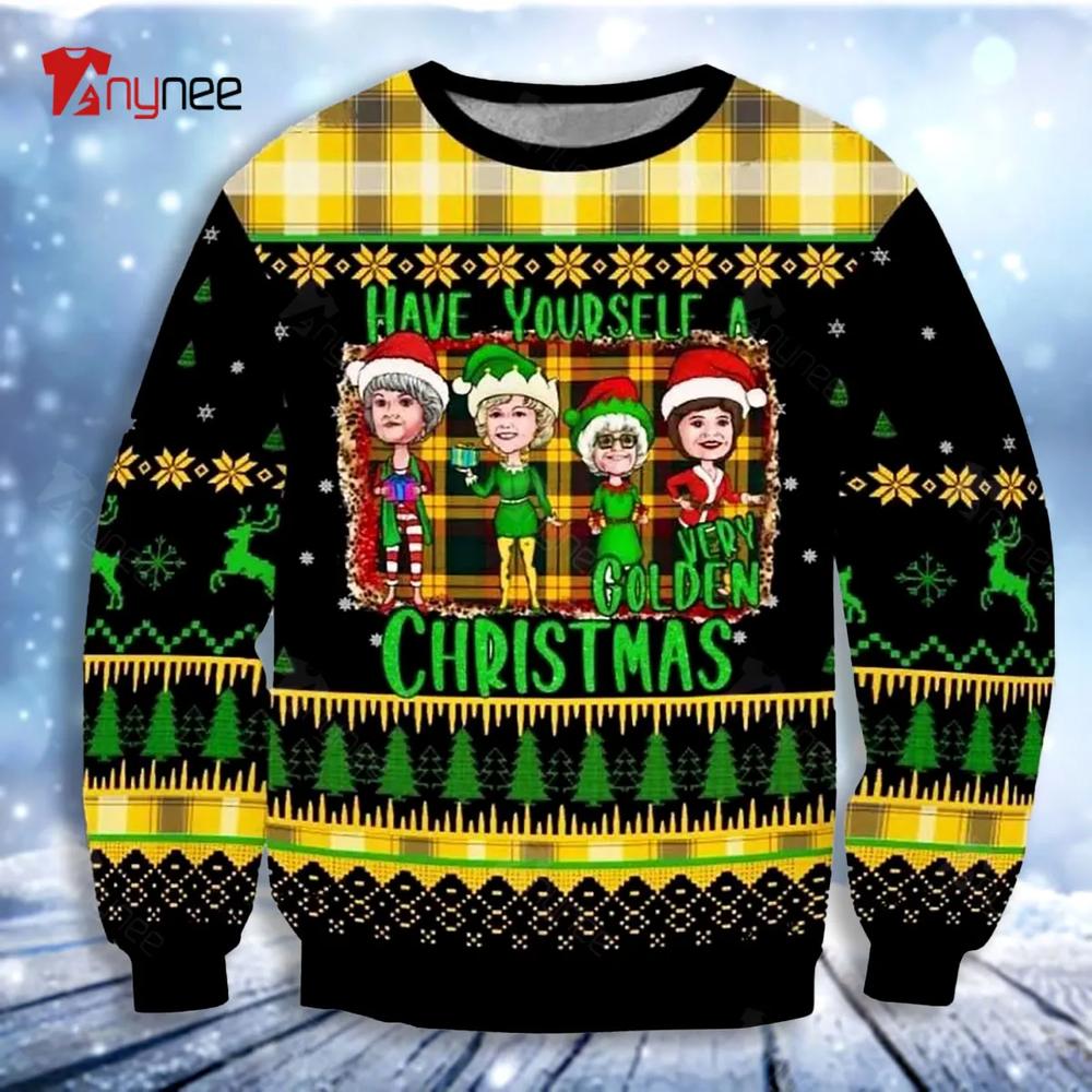 Have Yourself A Very Golden Xmas Ugly Christmas Sweater- Best Christmas Gifts 2023