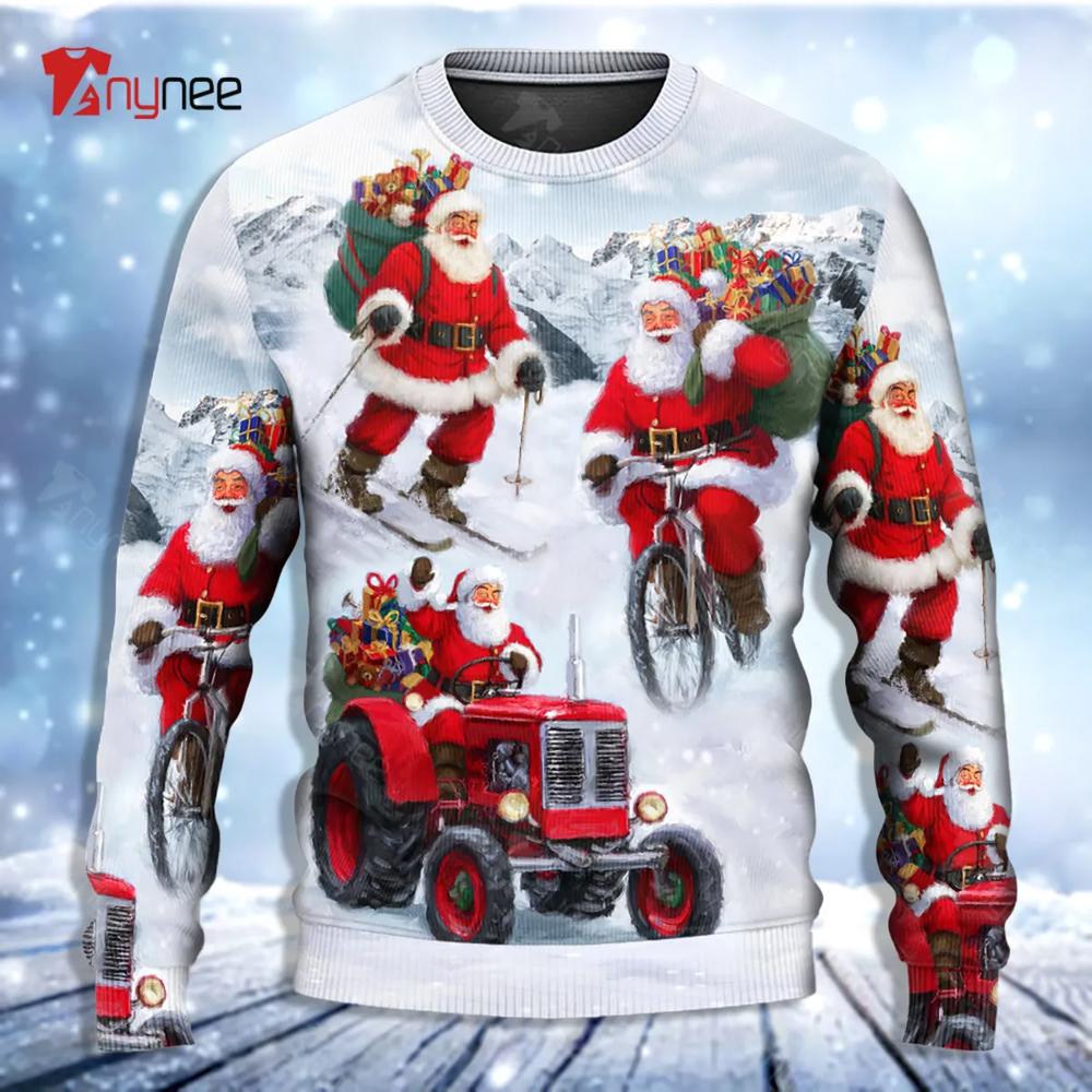 Having Fun With Santa Claus Gift For Xmas Ugly Christmas Sweater- Best Christmas Gifts 2023