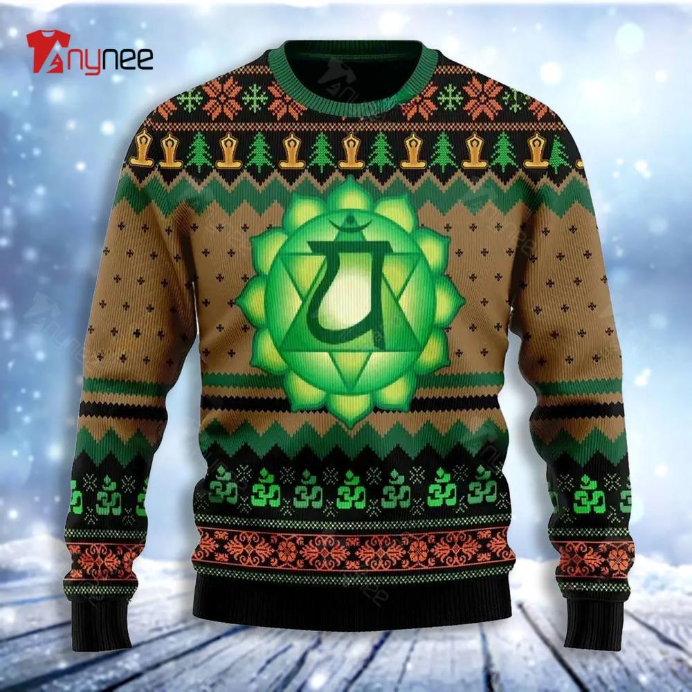 Heart Chakra Christmas Ugly Christmas Sweater- Best Christmas Gifts 2023