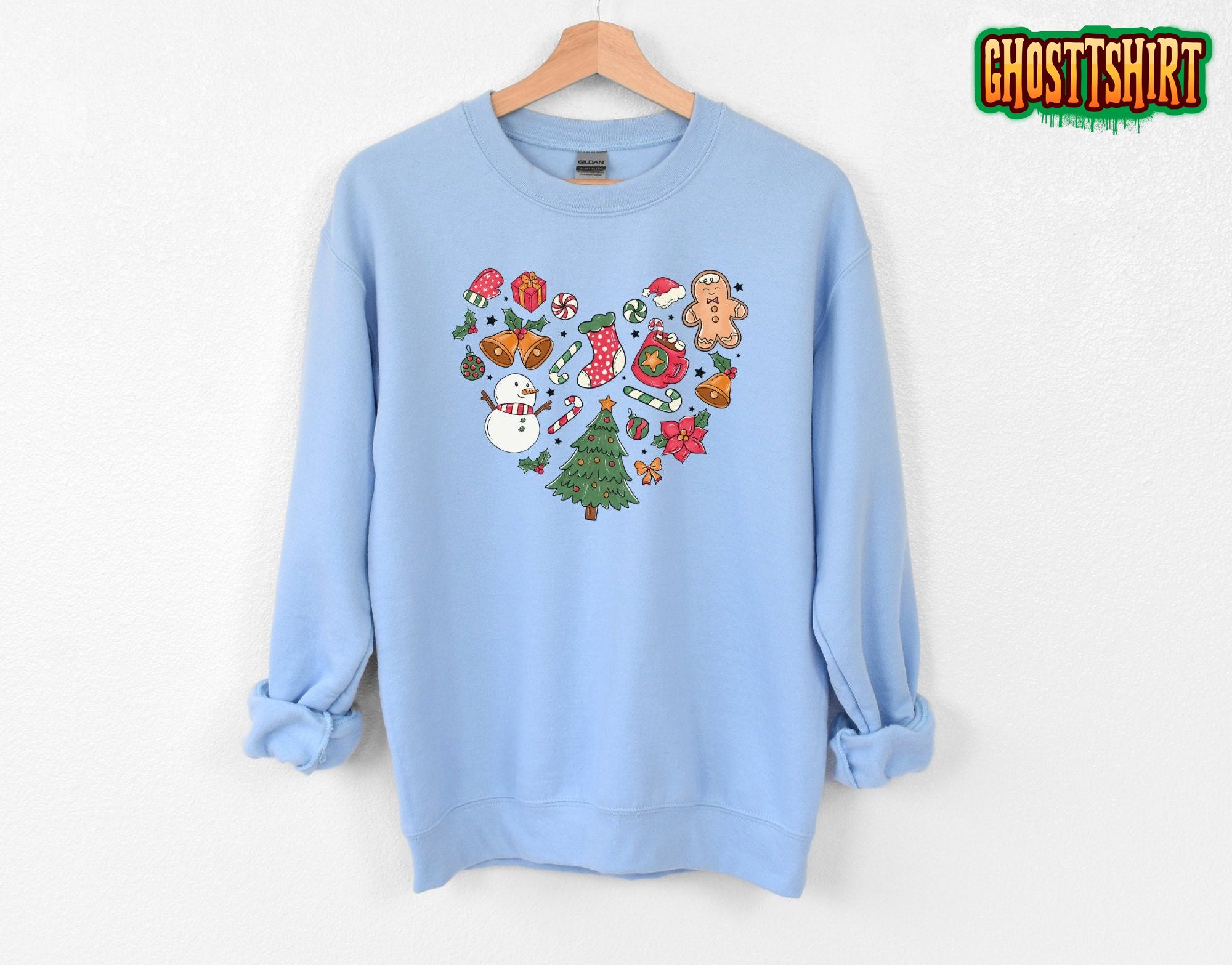 Heart Christmas Sweatshirt Heart Christmas Sweatshirt