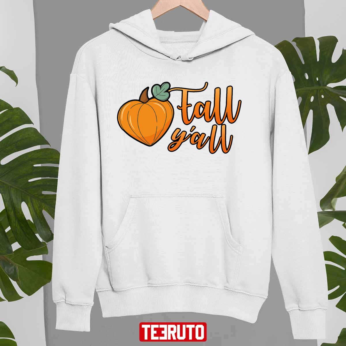 Heart Fall Y’all Halloween Fall Design Unisex Sweatshirt