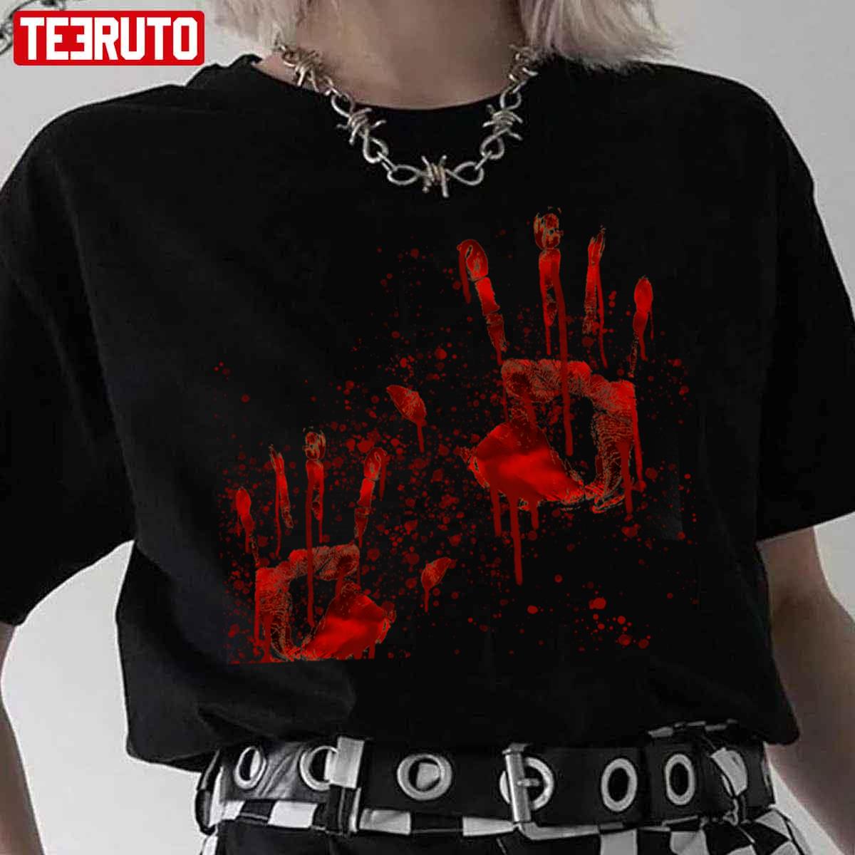 Help Blood Handprint Halloween Unisex T-Shirt