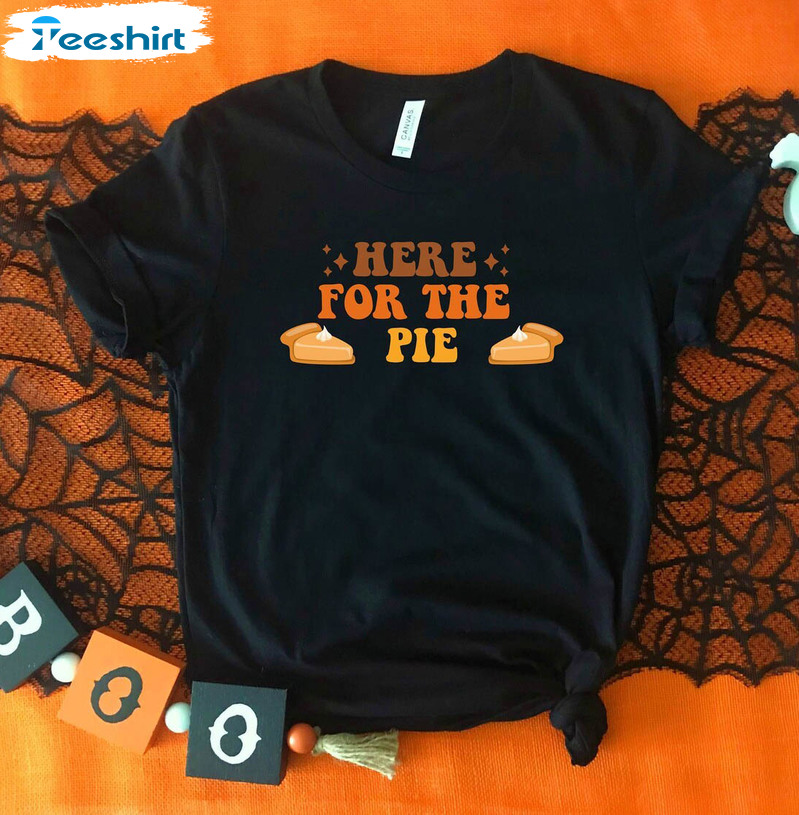 Here For The Pie Shirt, Spooky Season Halloween Long Sleeve Unisex T Shirt