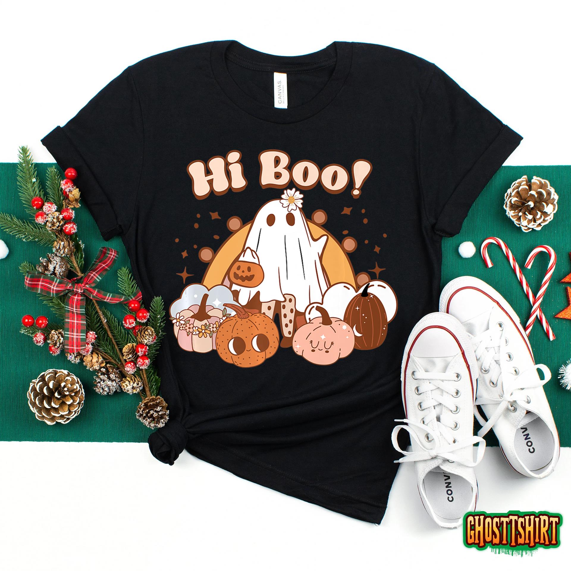 Hi Booo Funny Sarcastic Halloween Costume T-Shirt