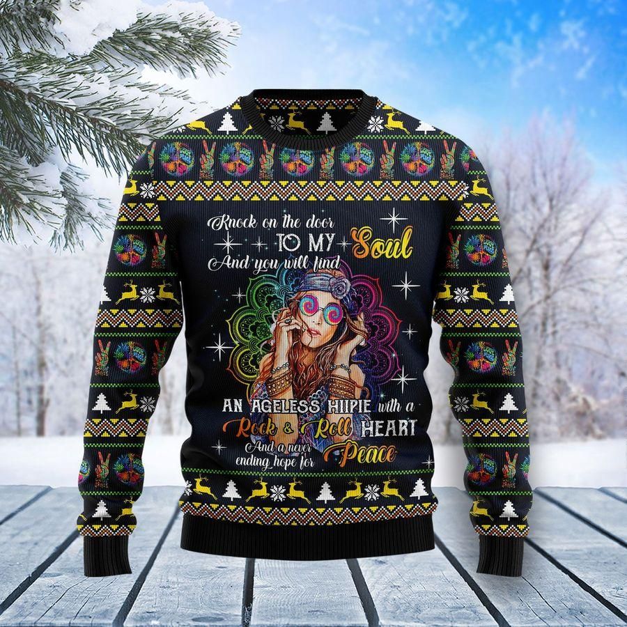 Hippie Girl Ugly Christmas Sweater | For Men & Women | Adult | US1419- Best Christmas Gifts 2023