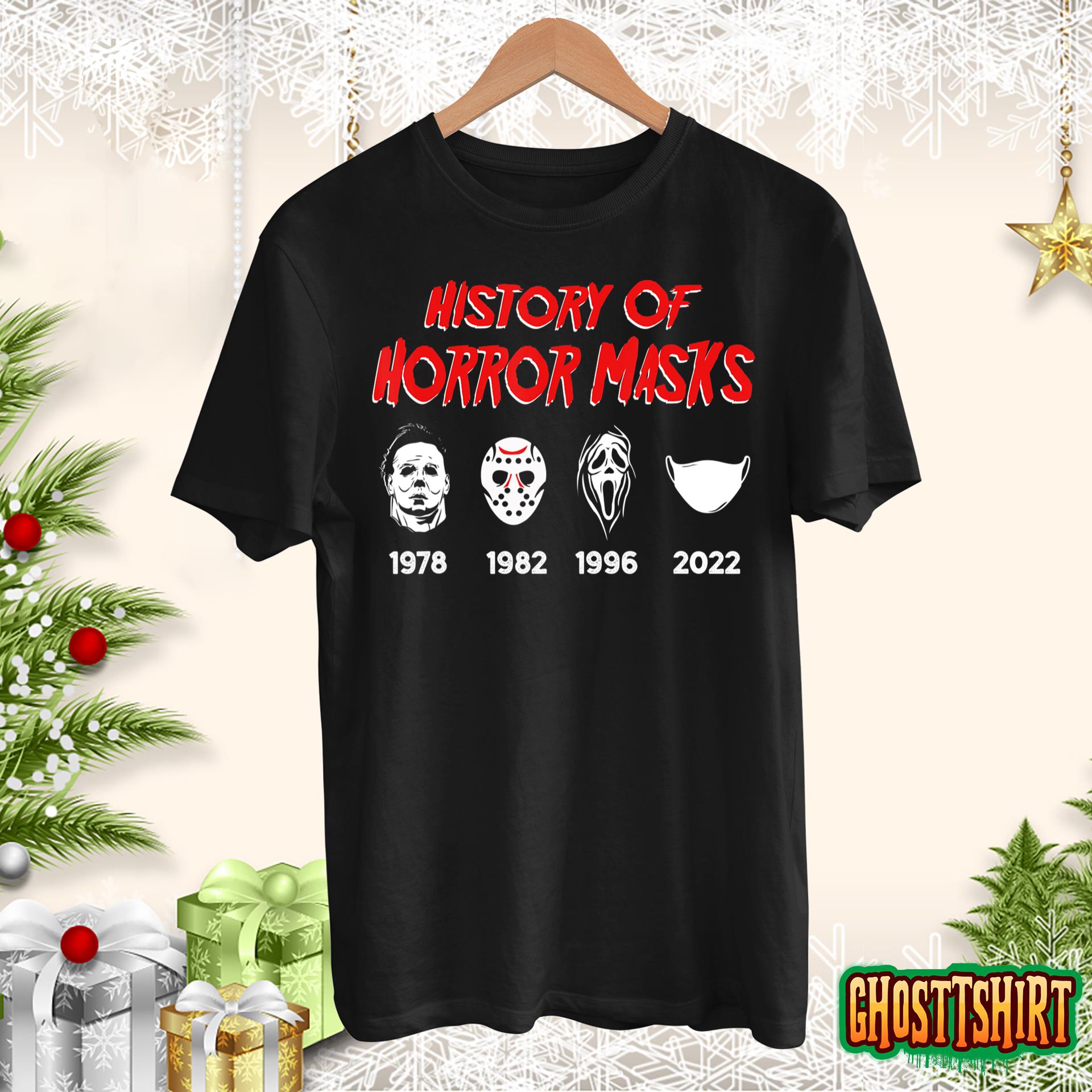 History Of Horror Masks Lazy Halloween Sweatshirt