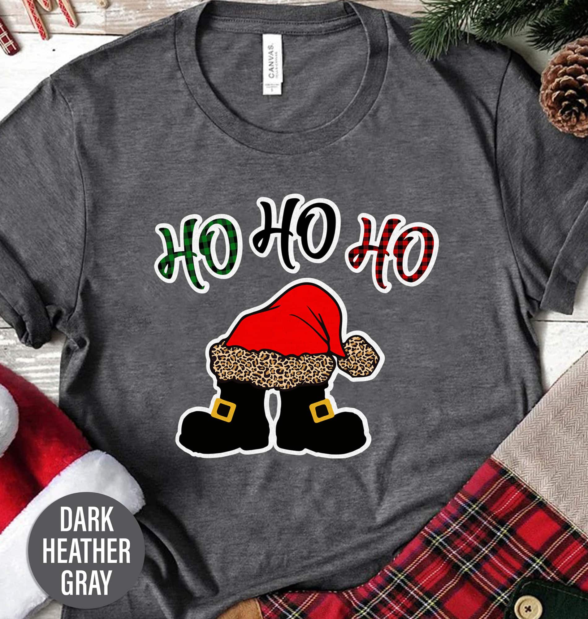 Ho Ho Ho Leopard Print Xmas Shirt