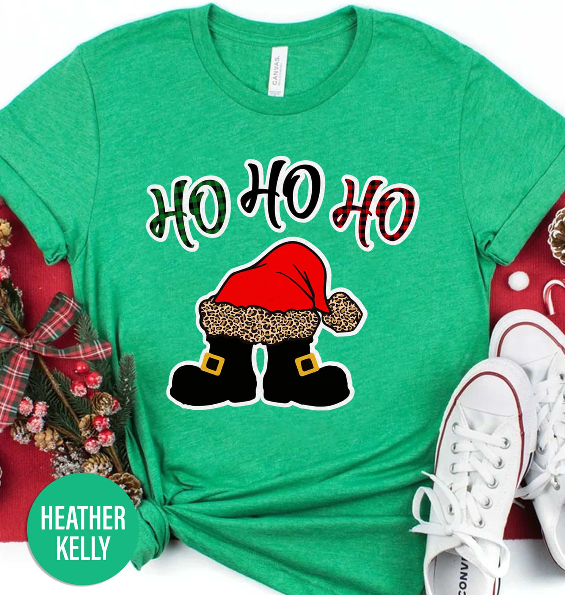 Ho Ho Ho Leopard Print Xmas Shirt