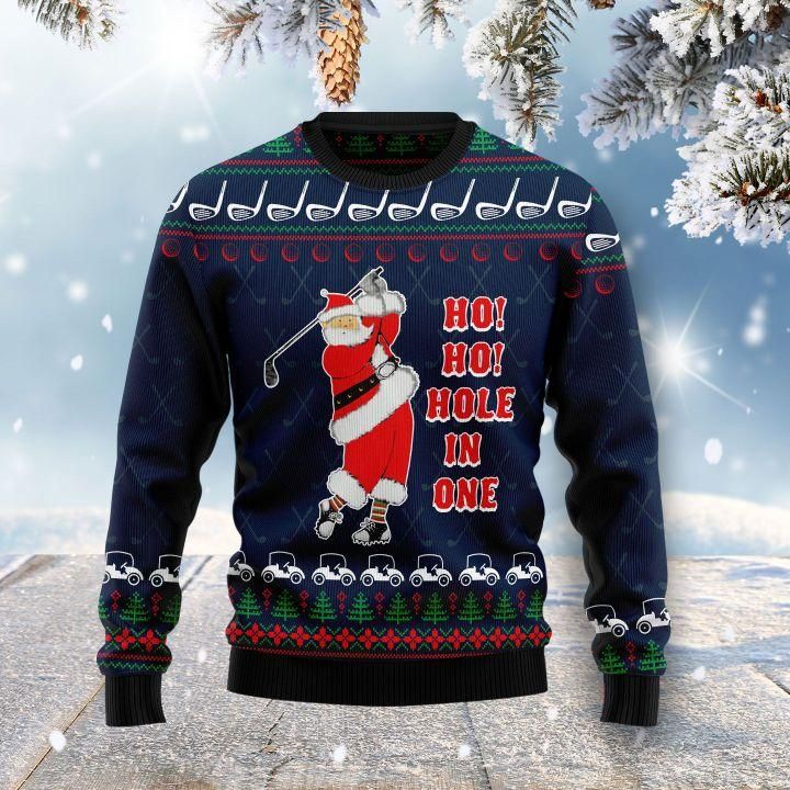 Ho Ho Hole In One Ugly Christmas Sweater | For Men & Women | Adult | US1534- Best Christmas Gifts 2023