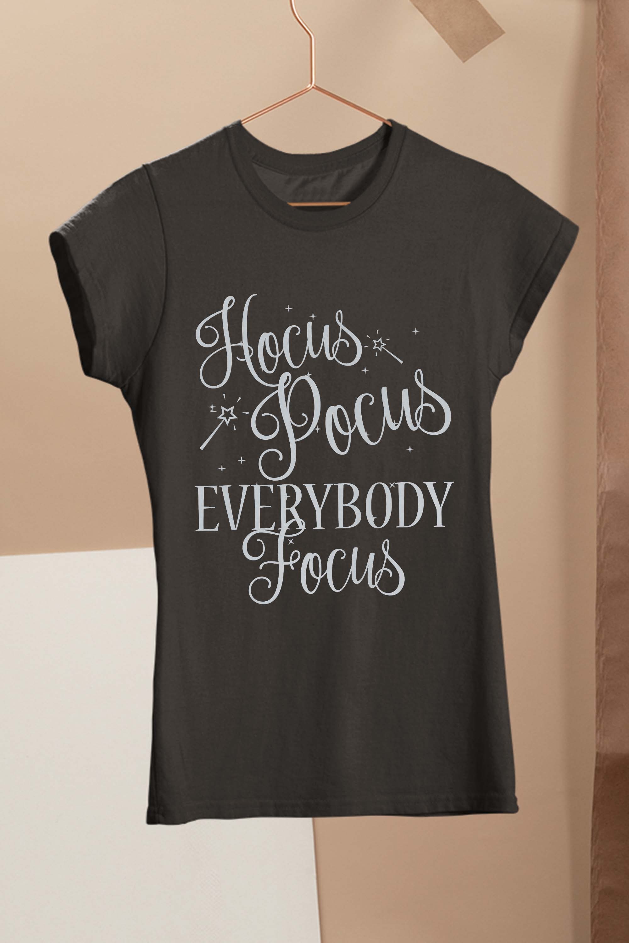 Hocus Pocus Everybody Focus Funny Teacher Halloween T-Shirt