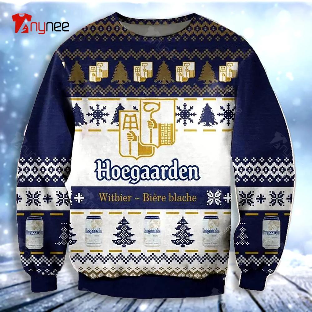 Hoegaarden Witbier Biere Blanche Beer Ugly Christmas Sweater- Best Christmas Gifts 2023