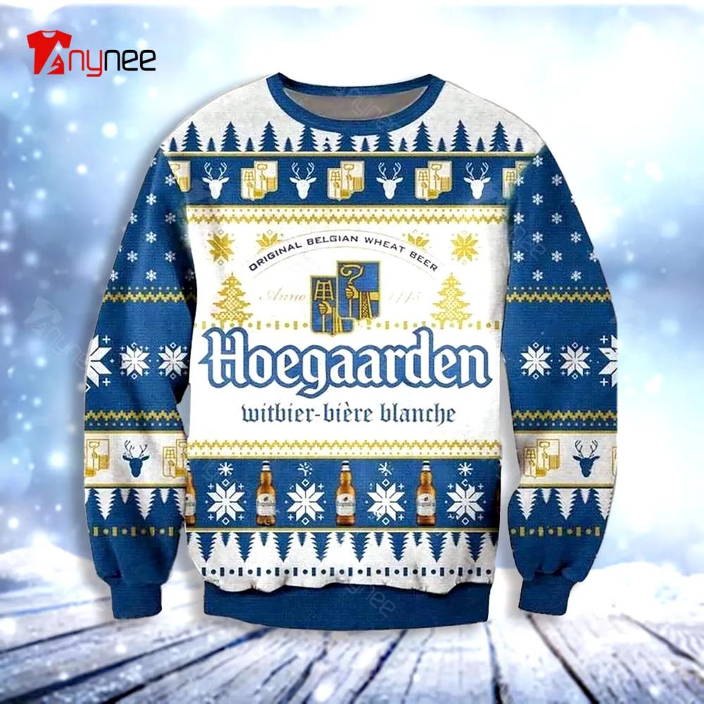 Hoegaarden Witbier Biere Blanche Ugly Christmas Sweater- Best Christmas Gifts 2023