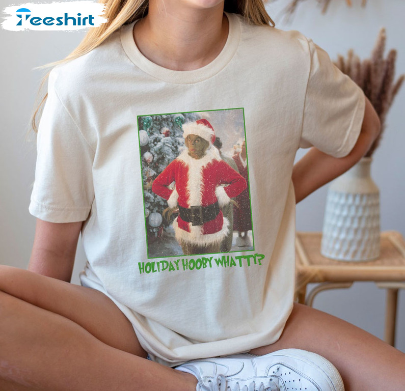 Holiday Hoodie Whatty Shirt, Funny Christmas Sweater Short Sleeve