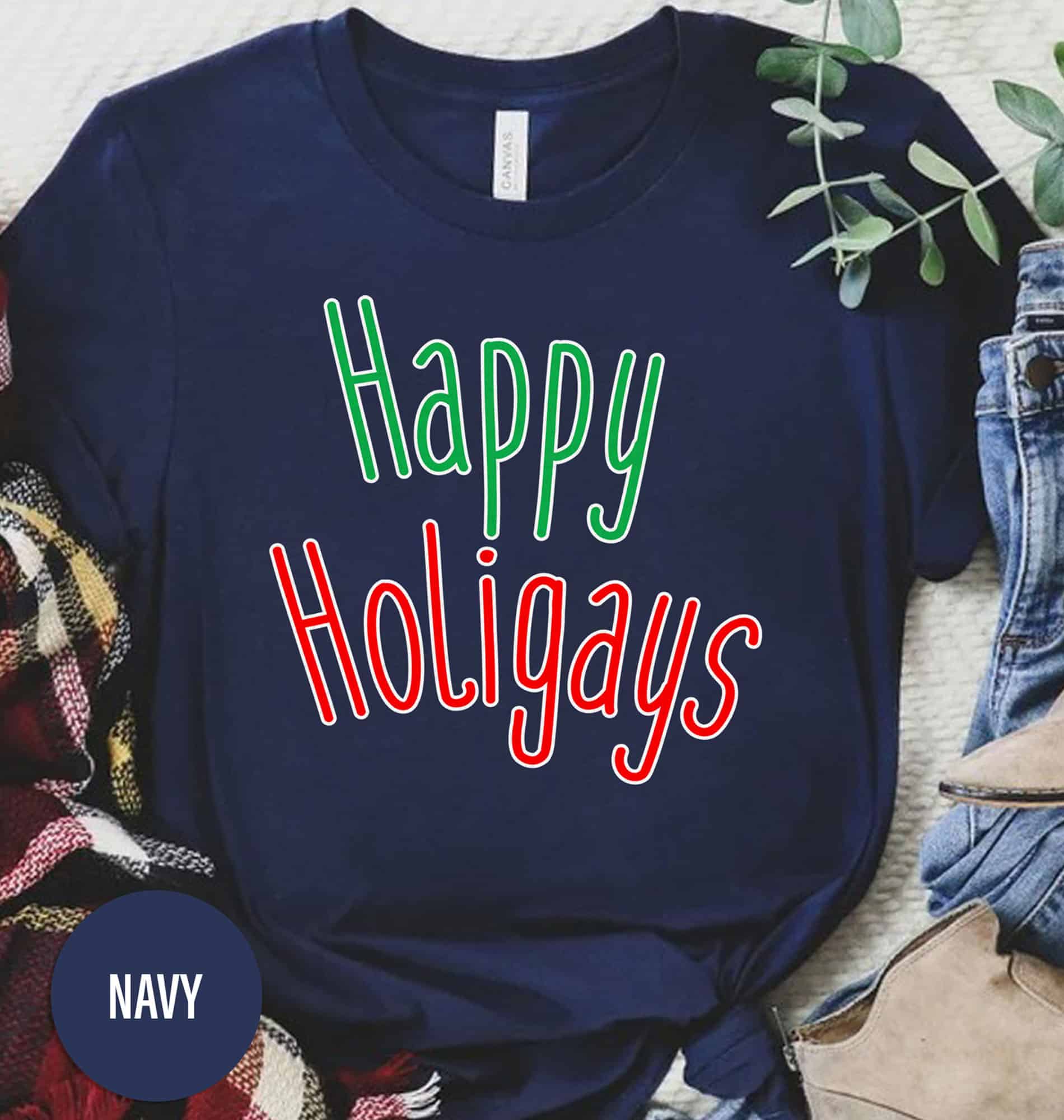 Holigays Cheerful LGBT Christmas Shirt