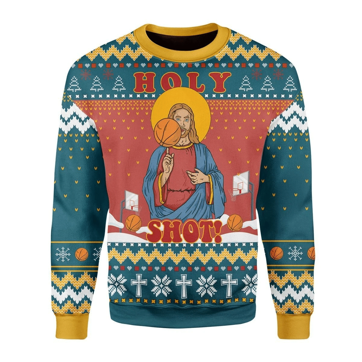 Holy Shot Ugly Christmas Sweater | For Men & Women | Adult | US3409- Best Christmas Gifts 2023