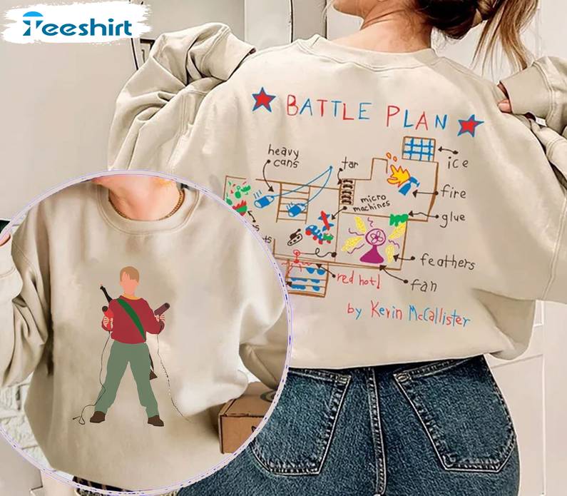 Home Alone Christmas Shirt – Battle Plan Kevin Sweatshirt Unisex Hoodie