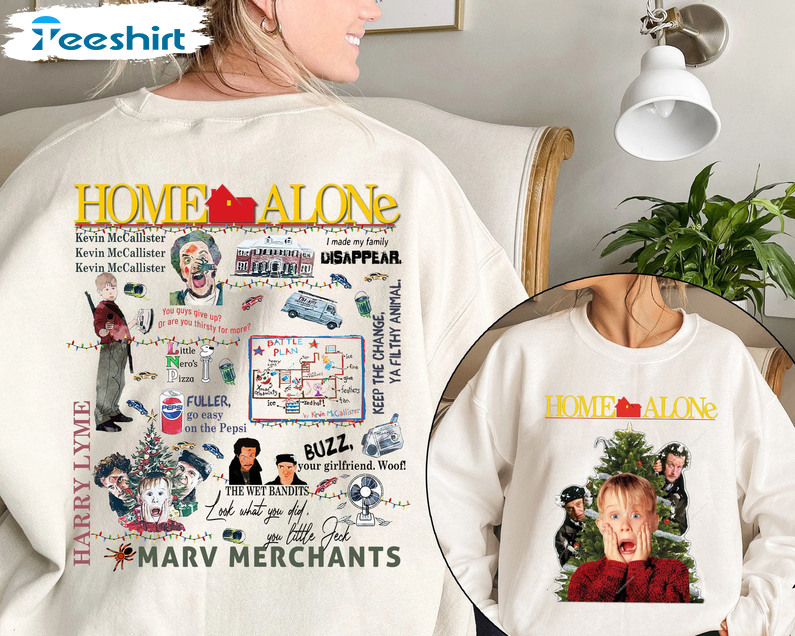 Home Alone Christmas Sweatshirt, Christmas Movie Funny Crewneck Unisex Hoodie