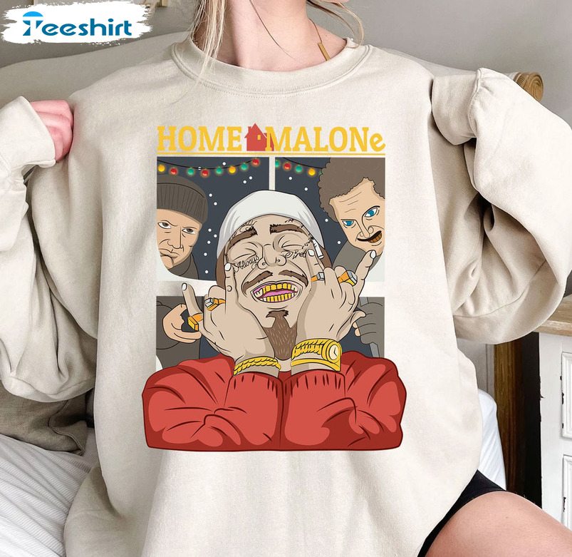 Home Malone Christmas Shirt, Funny Christmas Tee Tops Unisex Hoodie