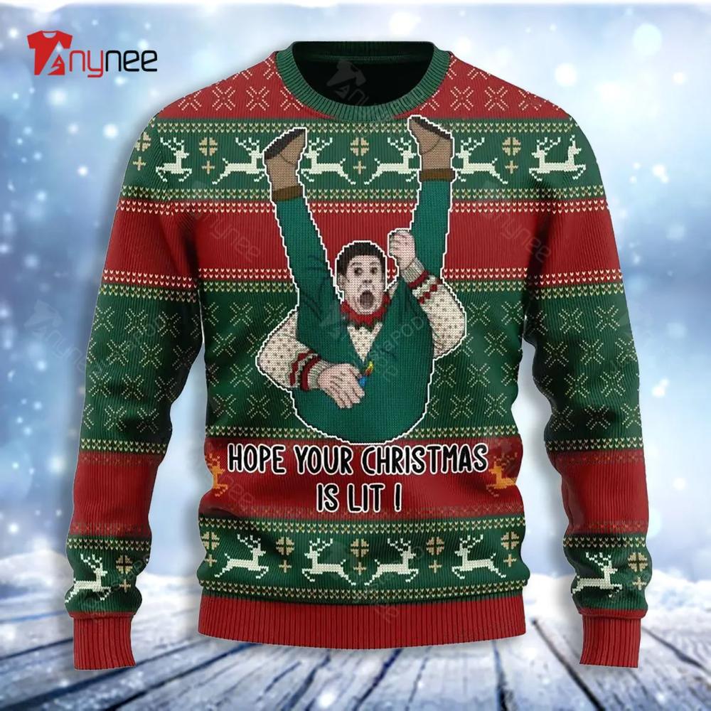 Hope Your Christmas Is Lit Ugly Christmas Sweater- Best Christmas Gifts 2023