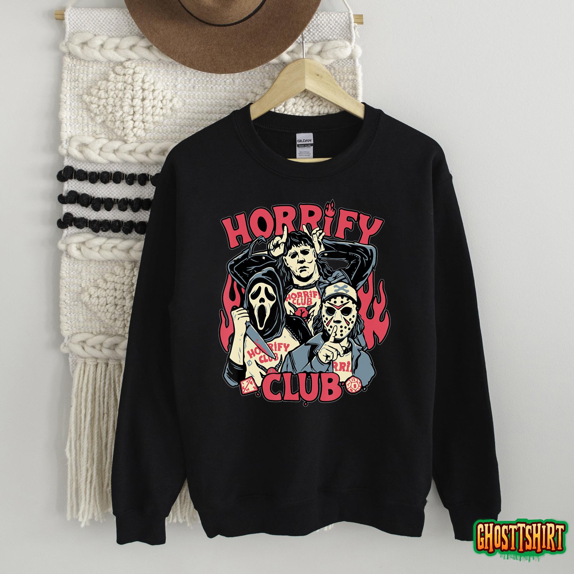 Horrify Club Hell Club Funny Halloween Costume T-Shirt