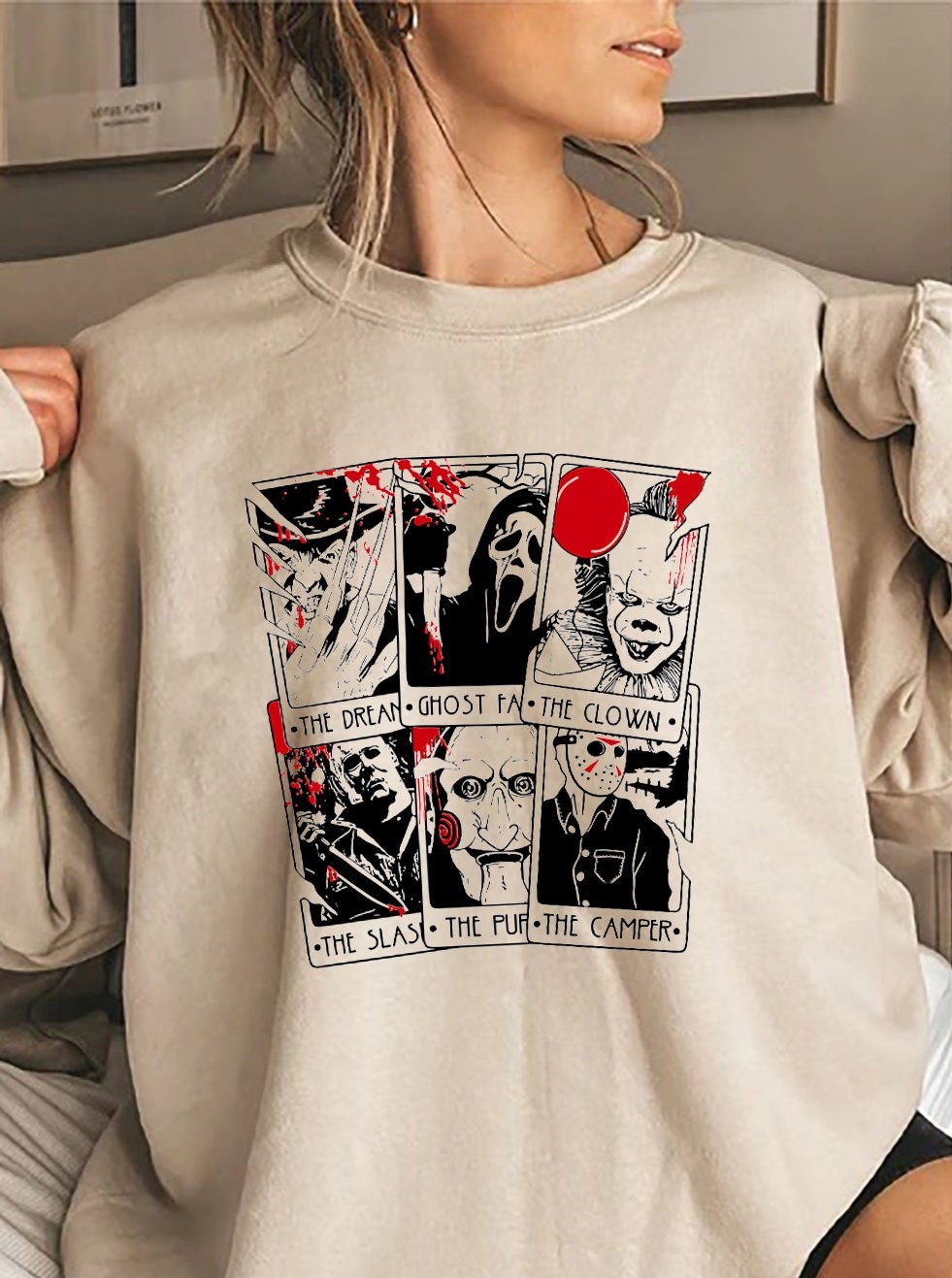 Horror Movie Characters Halloween Sweatshirt