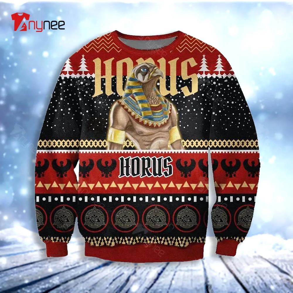 Horus Knitting Pattern Womens Ugly Christmas Sweater- Best Christmas Gifts 2023