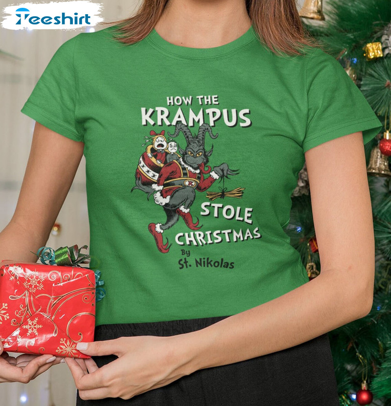 How The Krampus Stole Christmas Shirt, Creepy Cute Unisex Hoodie Tee Tops