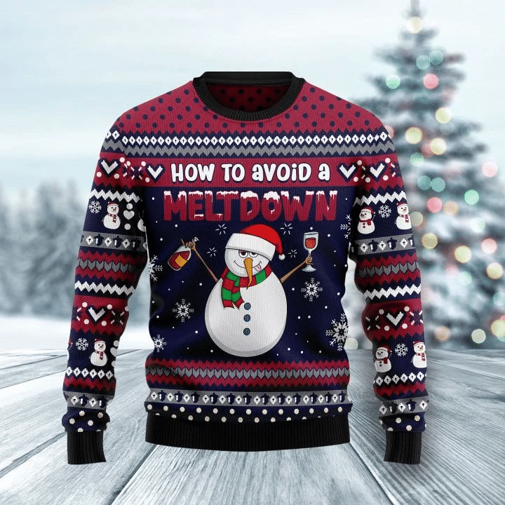 How To Avoid A Meltdown Ugly Christmas Sweater | For Men & Women | Adult | US3127- Best Christmas Gifts 2023