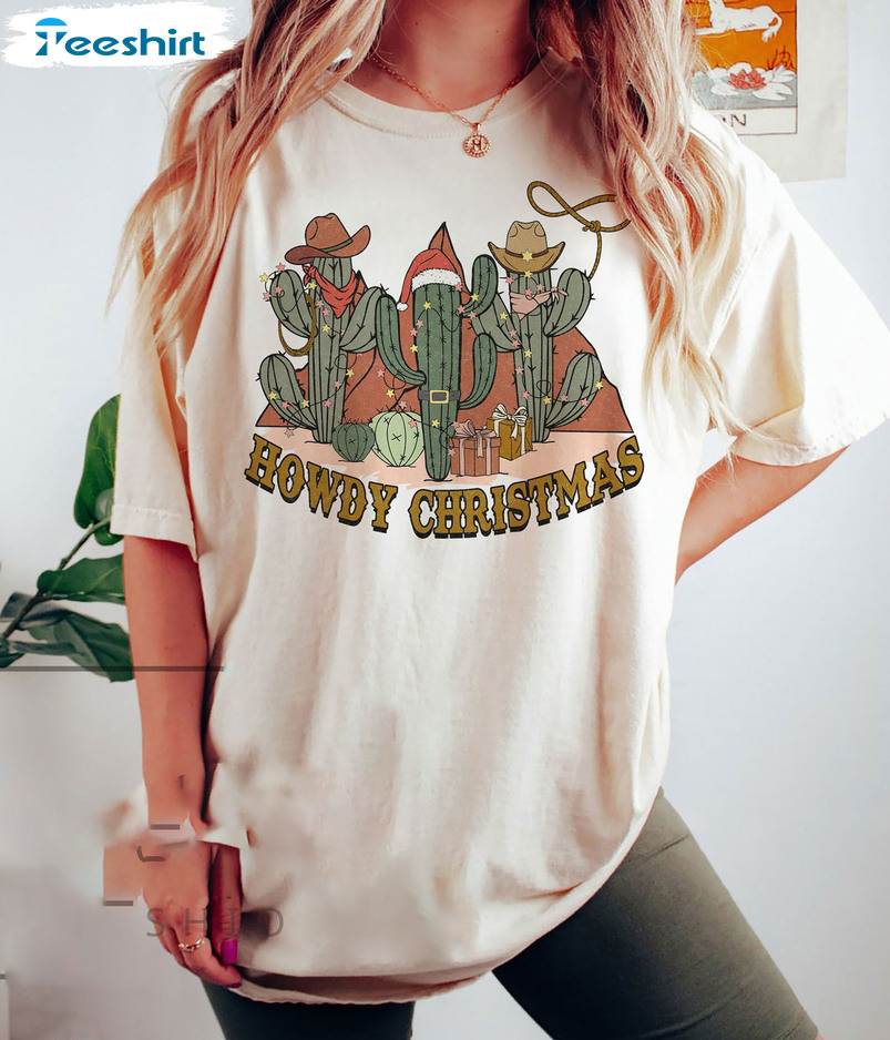 Howdy Christmas Shirt – Western Christmas Short Sleeve Unisex T-shirt