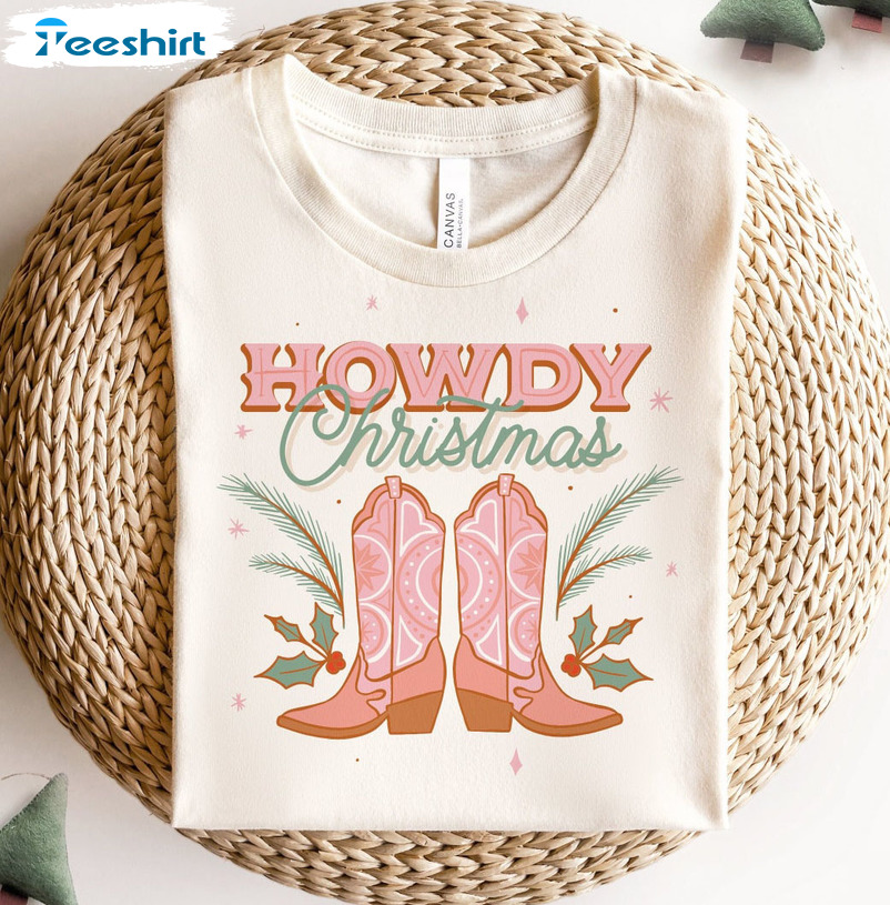 Howdy Christmas Shirt – Western Christmas Sweatshirt Unisex Hoodie