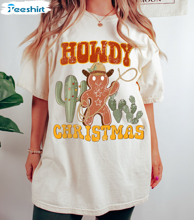 Howdy Santa Western Shirt – Santa Christmas Vintage Long Sleeve Crewneck