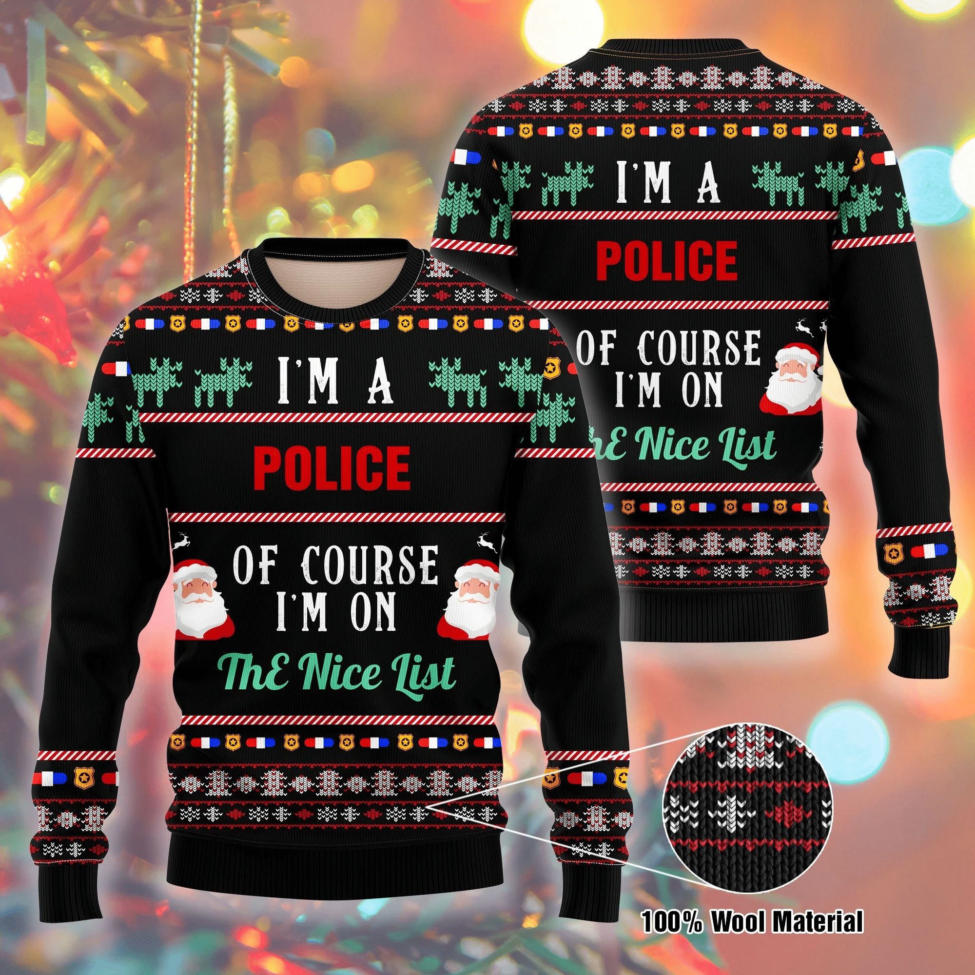 I Am A Police Ugly Christmas Sweater | For Men & Women | Adult | US1697- Best Christmas Gifts 2023