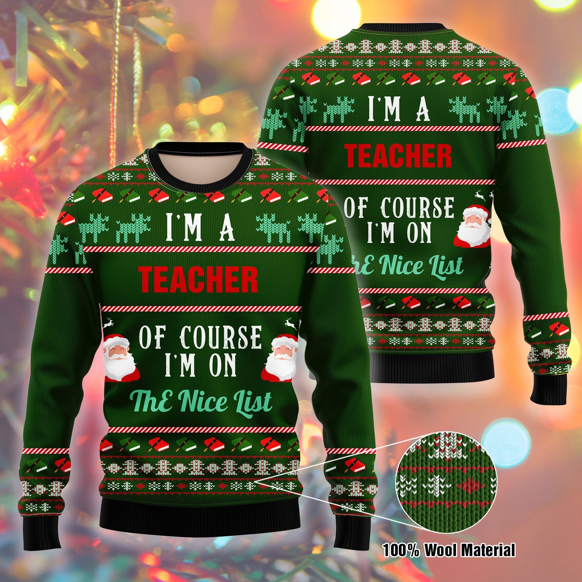 I Am A Teacher Ugly Christmas Sweater | For Men & Women | Adult | US1698- Best Christmas Gifts 2023