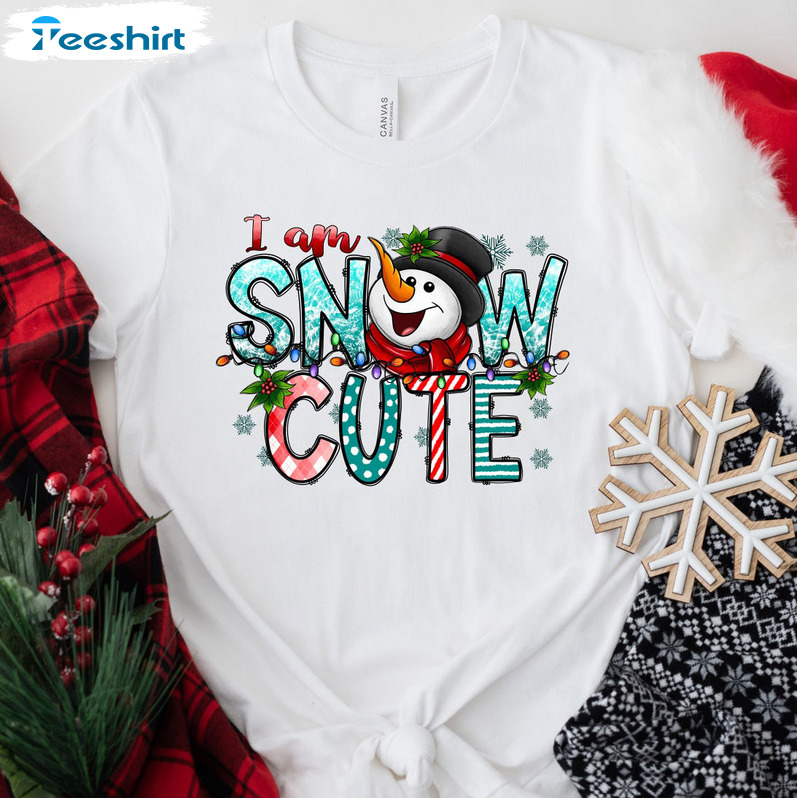 I Am Snow Cute Funny Shirt, Christmas Snowman Tee Tops Sweater