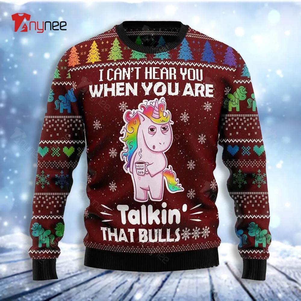 I Ca Not Hear You Unicorn Ugly Christmas Sweater- Best Christmas Gifts 2023